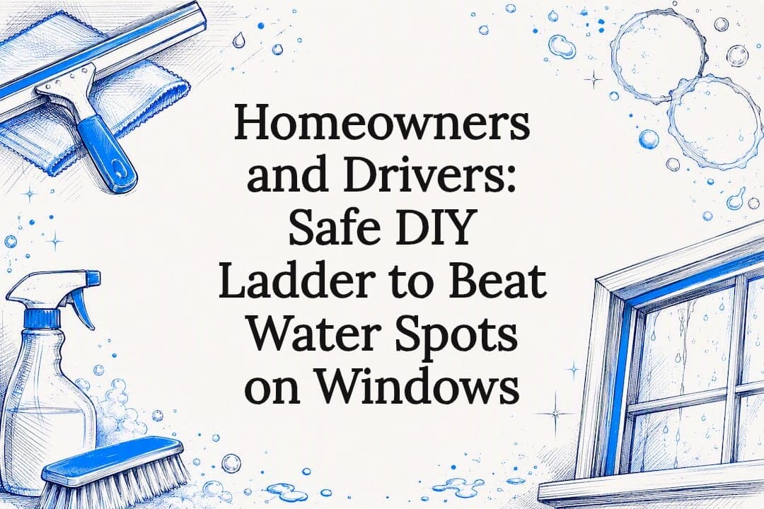 Homeowners and Drivers: Safe DIY Ladder to Beat Water Spots on Windows